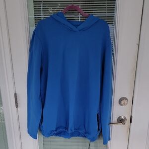 Rhone Bolinas Beach Poncho Sz XXL Sun Dyed Ice Blue Hoodie With Pockets